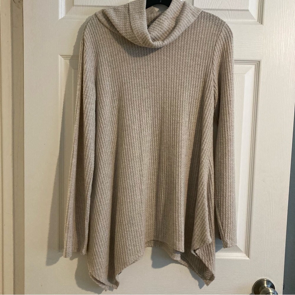 Beige Cowl neck sweater